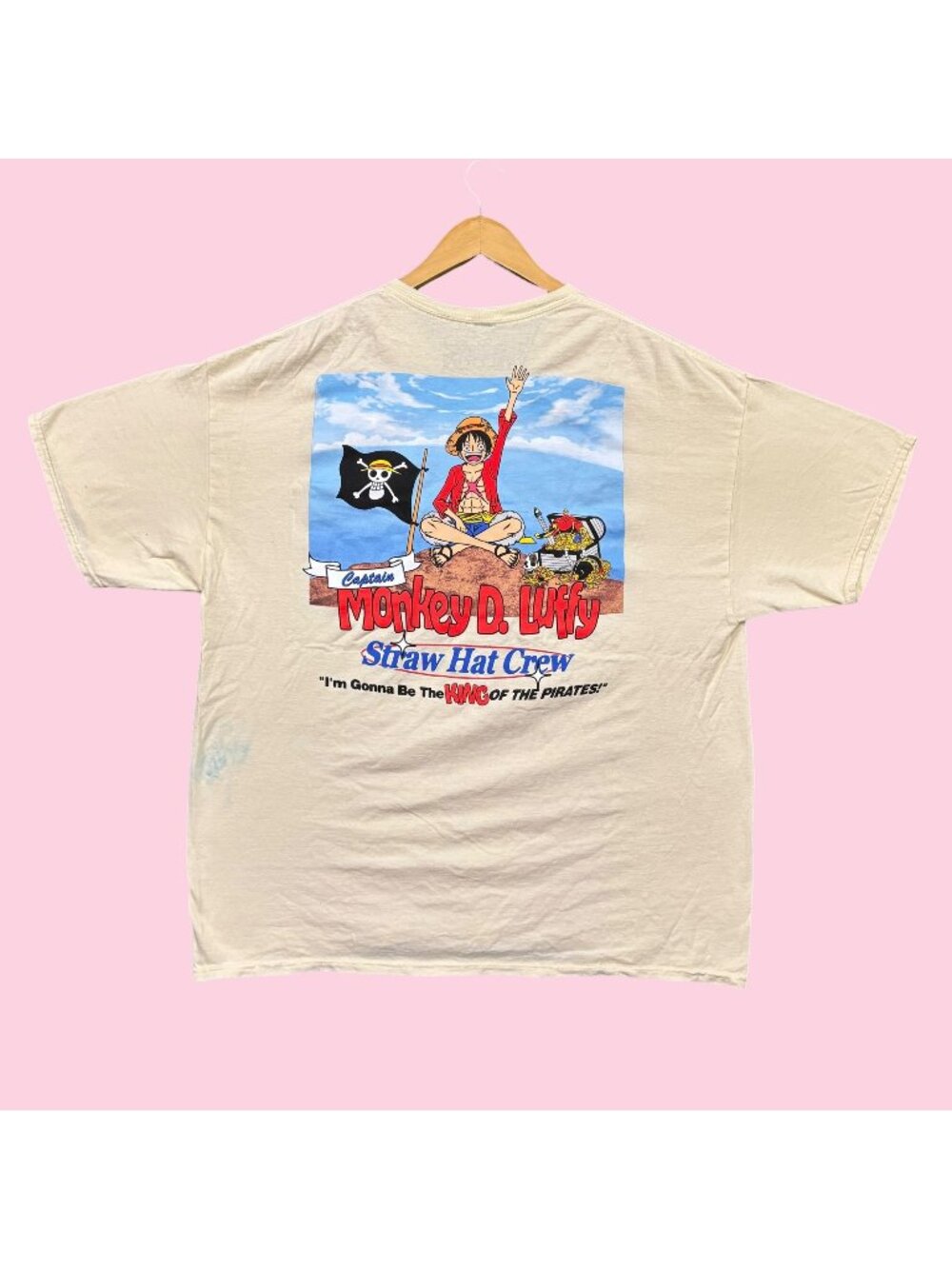 One Piece Straw Hat Crew Captain Monkey D Luffy Anime Oversized Tee XL